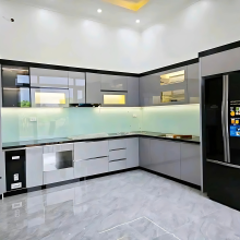 Tủ bếp gỗ MDF chữ L 029