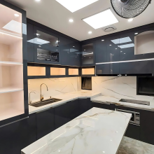 Tủ bếp gỗ MDF chữ L 011