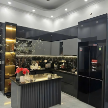 Tủ bếp gỗ MDF chữ L 025