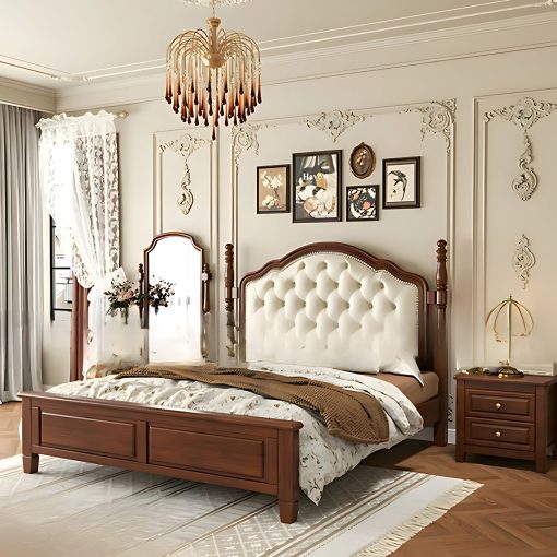 Giường Ngủ Gỗ Sồi Tự Nhiên Cao Cấp, Sang Trọng - GNTN060 - Hình ảnh 6