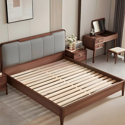 Giường Ngủ Gỗ Sồi Tự Nhiên Cao Cấp, Sang Trọng - GNTN056 - Hình ảnh 5