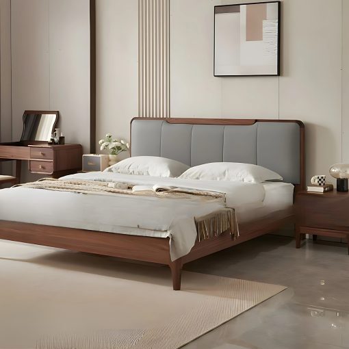 Giường Ngủ Gỗ Sồi Tự Nhiên Cao Cấp, Sang Trọng - GNTN056 - Hình ảnh 3