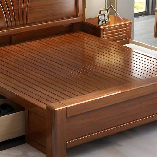 Giường Ngủ Gỗ Sồi Tự Nhiên Cao Cấp, Sang Trọng - GNTN053 - Hình ảnh 5