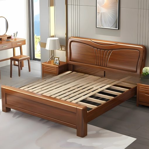 Giường Ngủ Gỗ Sồi Tự Nhiên Cao Cấp, Sang Trọng - GNTN053 - Hình ảnh 3