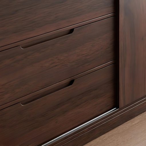 Tủ Quần Áo Cửa Lùa Thiết Kế Tối Giản Tone Nâu Trầm - TAL091 - Hình ảnh 6