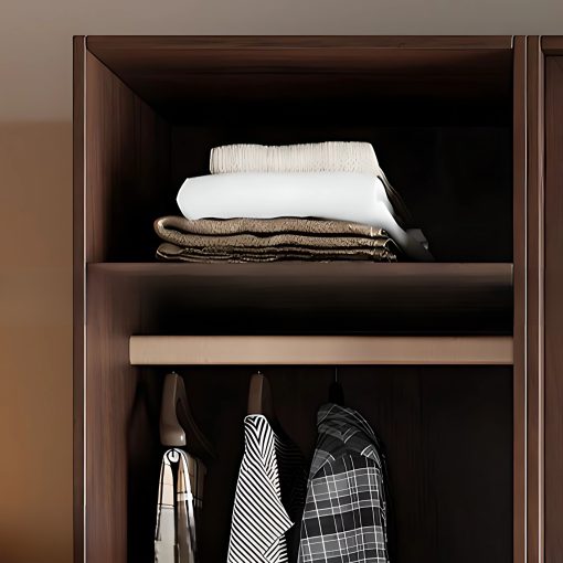 Tủ Quần Áo Cửa Lùa Thiết Kế Tối Giản Tone Nâu Trầm - TAL091 - Hình ảnh 2