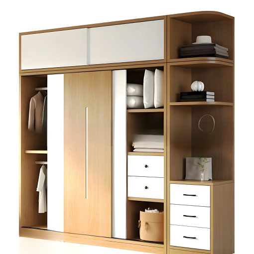 Tủ Quần Áo Cửa Lùa Tone Màu Tươi Sáng Trang Nhã - TAL099 - Hình ảnh 2