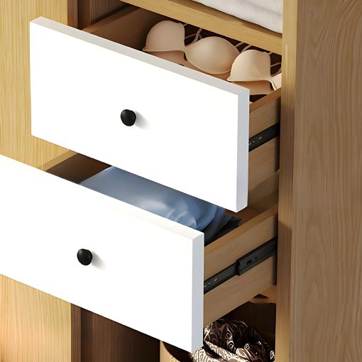Tủ Quần Áo Cửa Lùa Tone Màu Tươi Sáng Trang Nhã - TAL099 - Hình ảnh 5