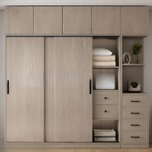 Tủ Quần Áo Cửa Lùa Tone Nâu Sáng Hiện Đại, Bền Bỉ - TAL098