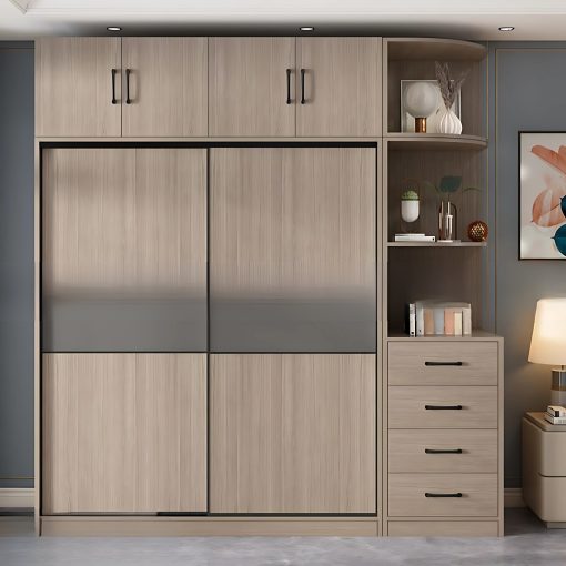 Tủ Quần Áo Cửa Lùa Tone Be Bền Bỉ Với Thời Gian - TAL096